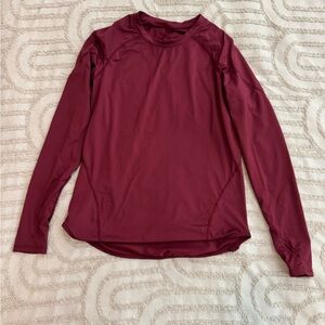 SHEIN Burgundy Long Sleeve Top